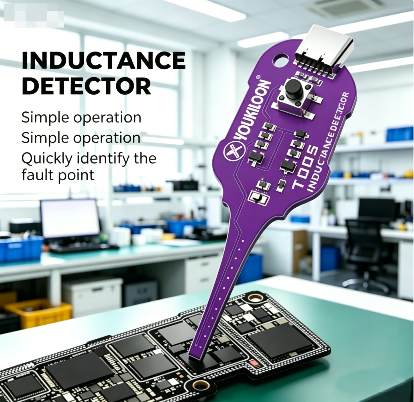 In-circuit electromagnetic inductance tester