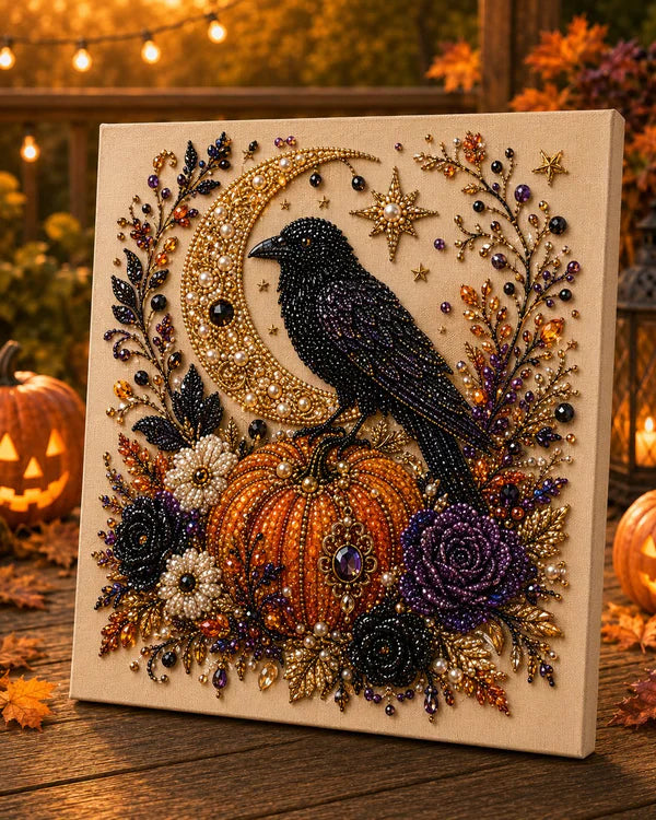 🔥 Last Day 60% OFF – 👻✨ Halloween Pearl Art DIY Kit – Turn Tiny Pearls into Spooky-Cute Magic