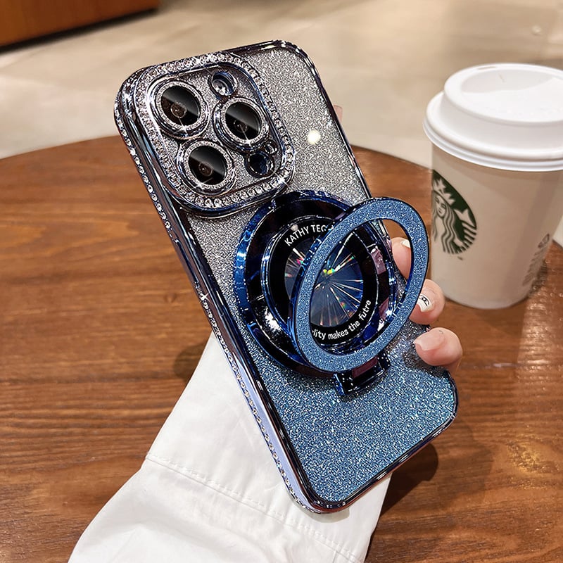 🎁2026 HOT SALE🎉💝Glitter Rhinestones Magnetic iPhone Case with Invisible Stand