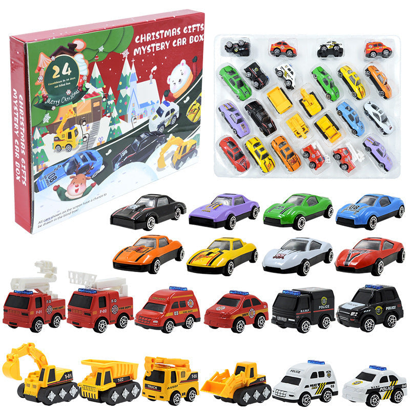 🎁Christmas Gift 50%OFF!!!🚗Kids Advent Calendar for Boys: Alloy Construction Engineering Vehicle Toy Sets