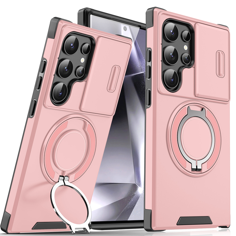 Camera Protection Magnetic Stand Phone Case for Samsung