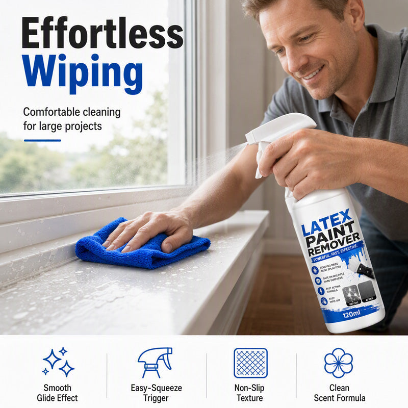 🧽 Fast-Acting Latex Paint Remover Spray – Dissolves Dried Paint in Seconds Without Scratching | LIMITED TIME 🔥