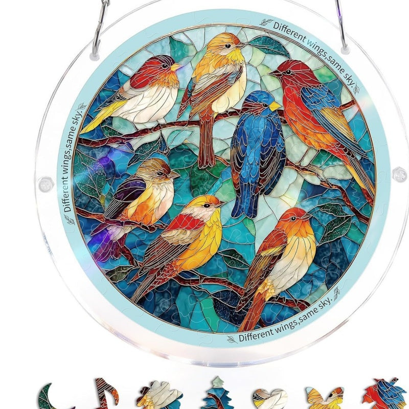 Acrylic Sunset & Sea Jigsaw Puzzle Window Hanging