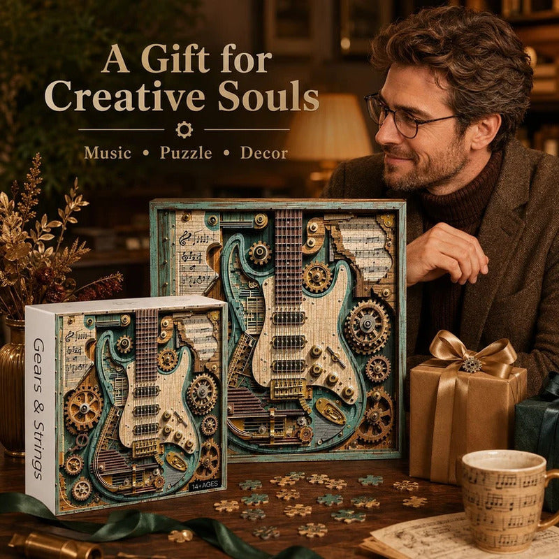 Creative Steampunk Guitar 3D Puzzle