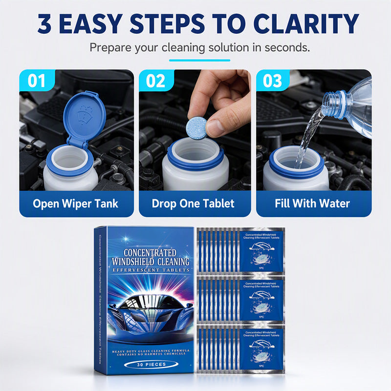 📢📢Buy 2 Get 1 Free ⏰Car Windshield Cleaning Effervescent Tablets