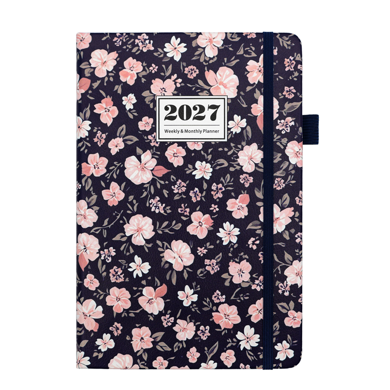🌸📖 Elegant Floral 2027 Weekly Planner – A5 Organizer with Monthly Index Tabs & 100g Paper