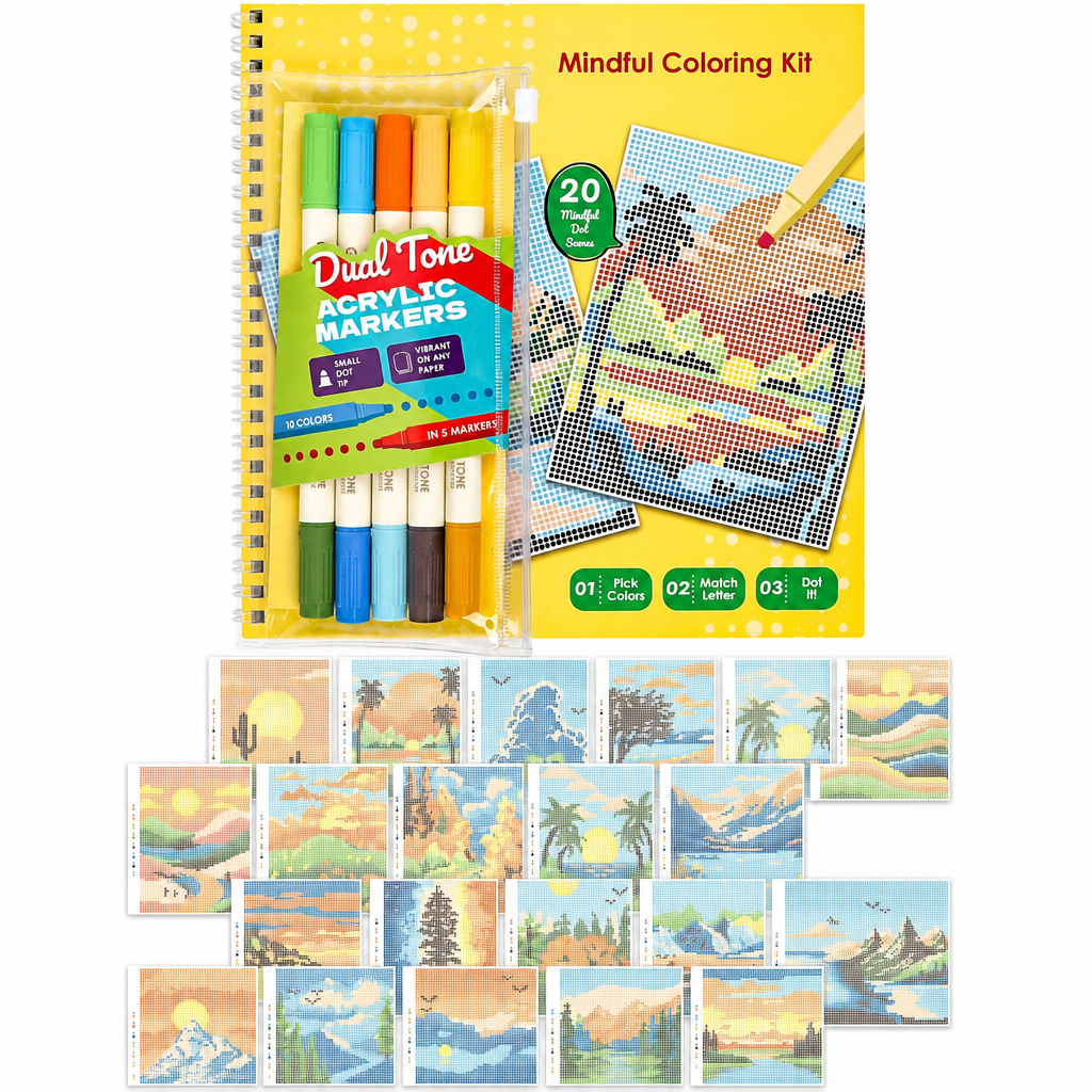 Mindfulness Braille Coloring Set