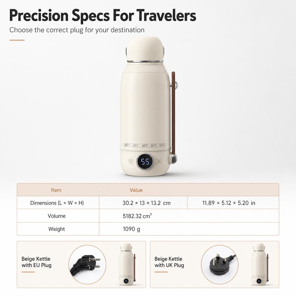 Portable Electric Kettle Travel Water Boiler