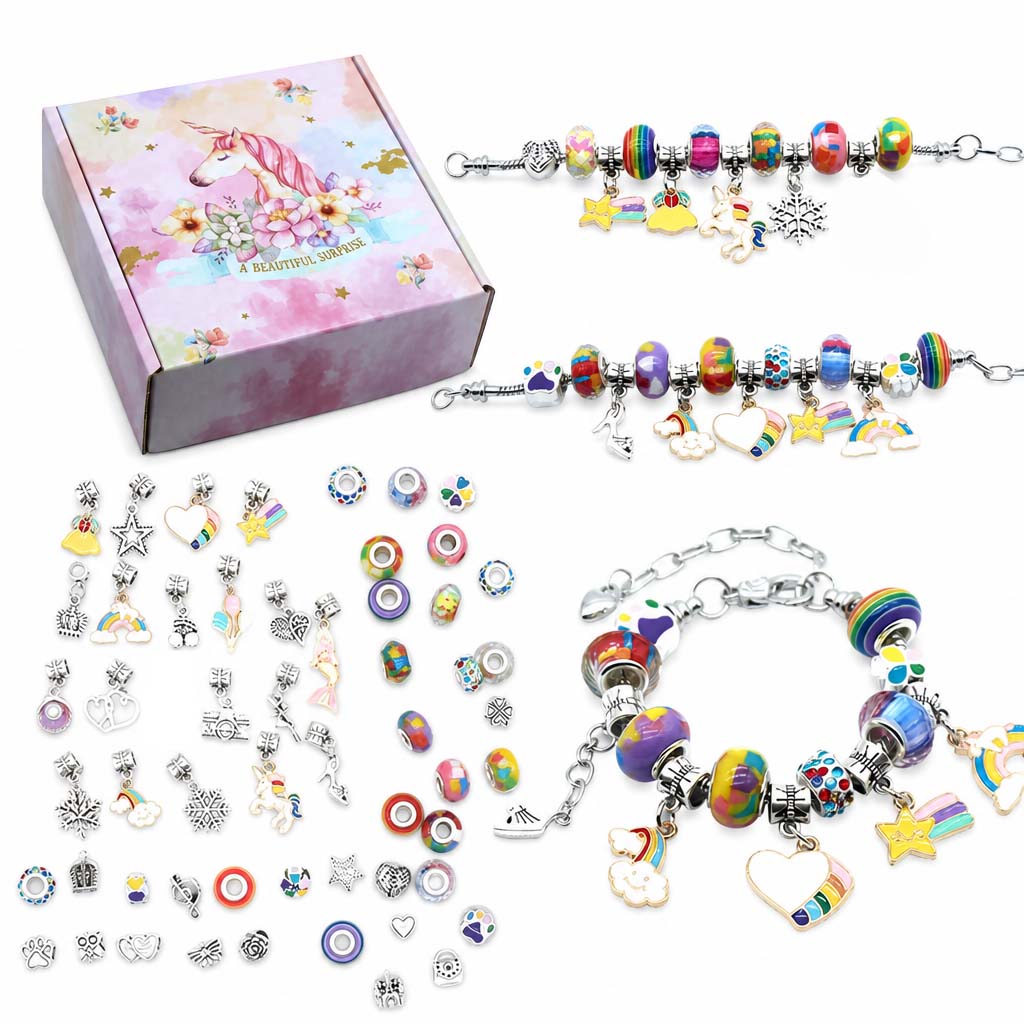 ✨ LIMITED-TIME 50% OFF! 💎 Kids DIY Charm Bracelet Kit – Creative, Screen-Free, Fun 🎀