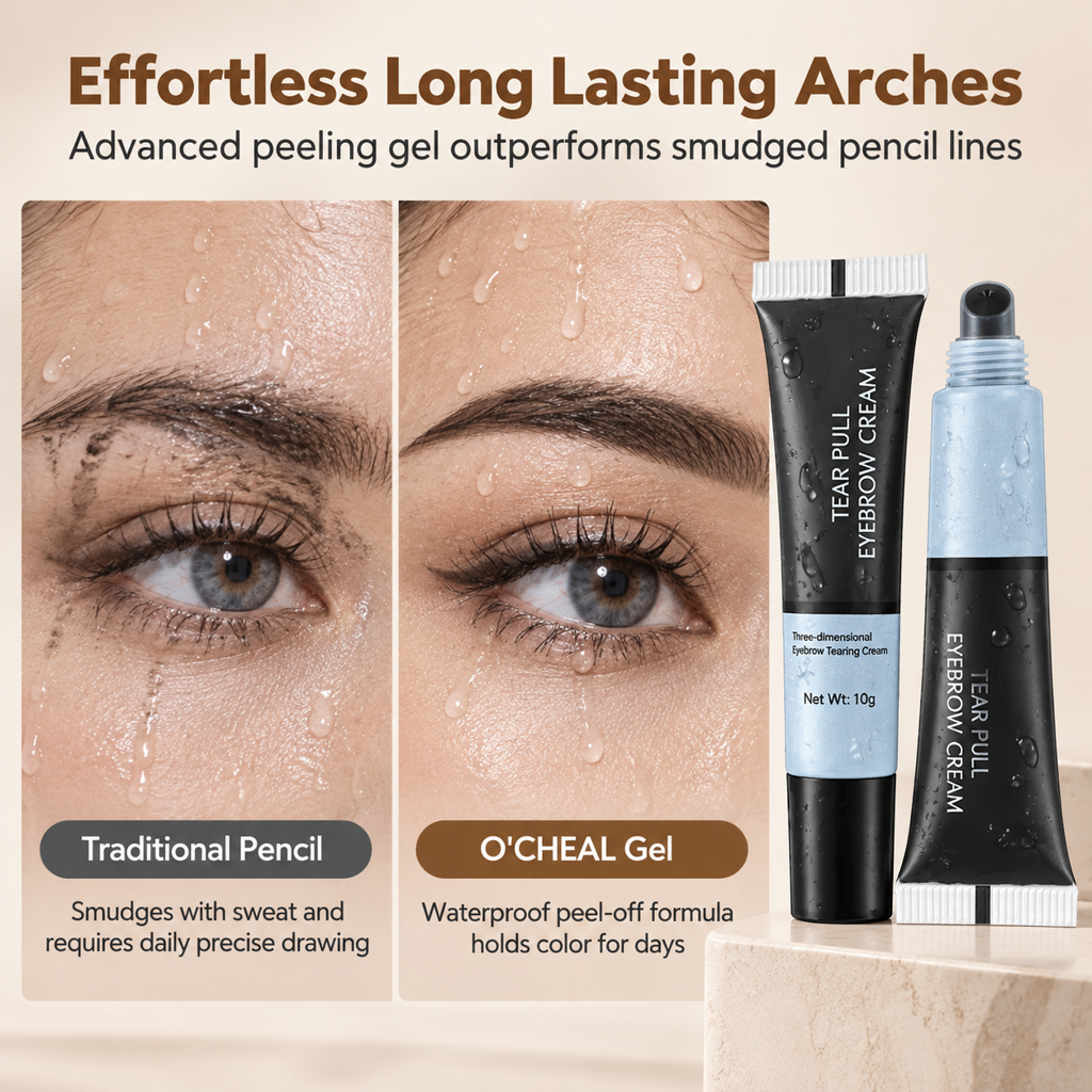 Waterproof Long Lasting Peel Off Eyebrow Gel Semi Permanent Eyebrow Tint Cream for Natural Wild Brows