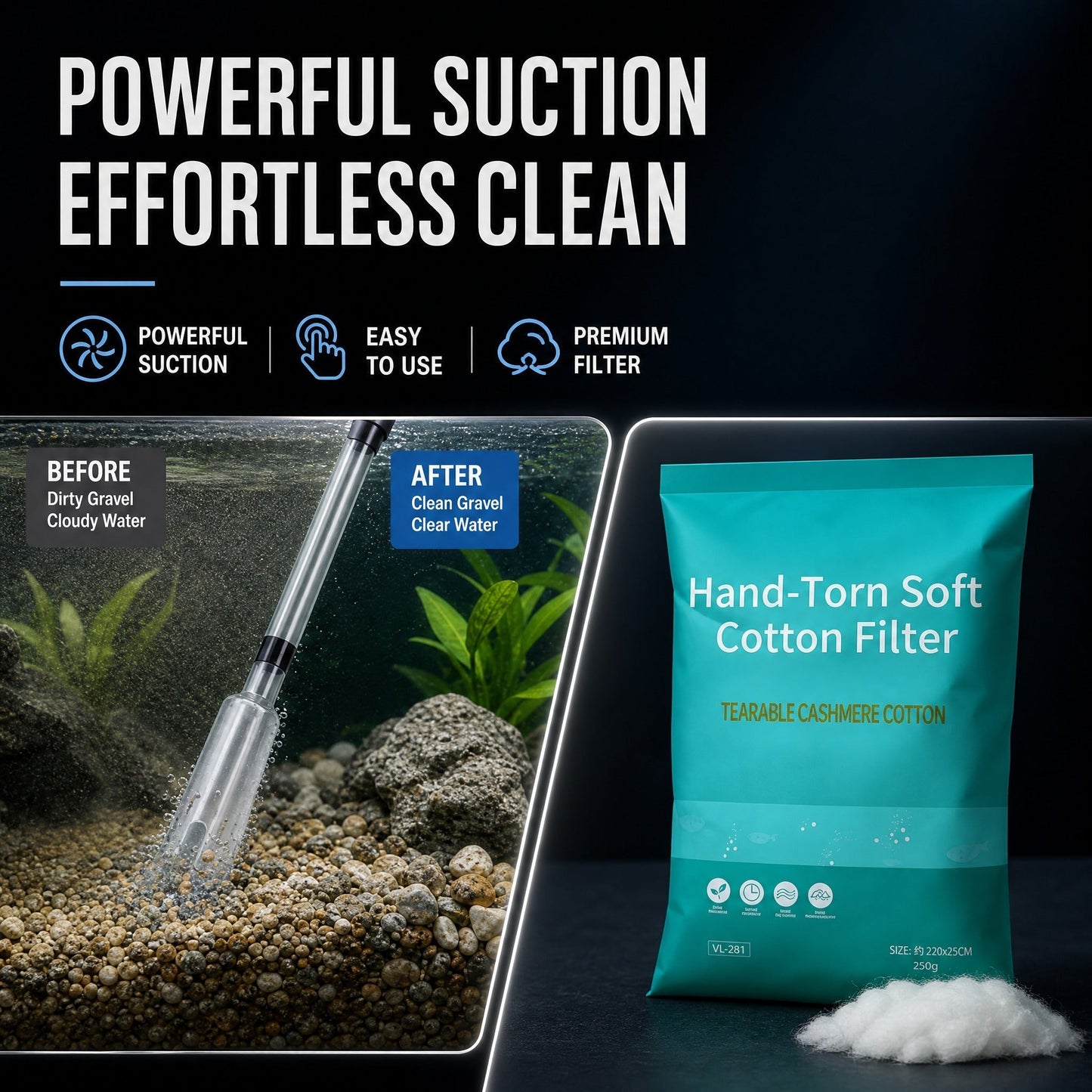 🔥Battery-Powered Aquarium Gravel Cleaner & Water Changer