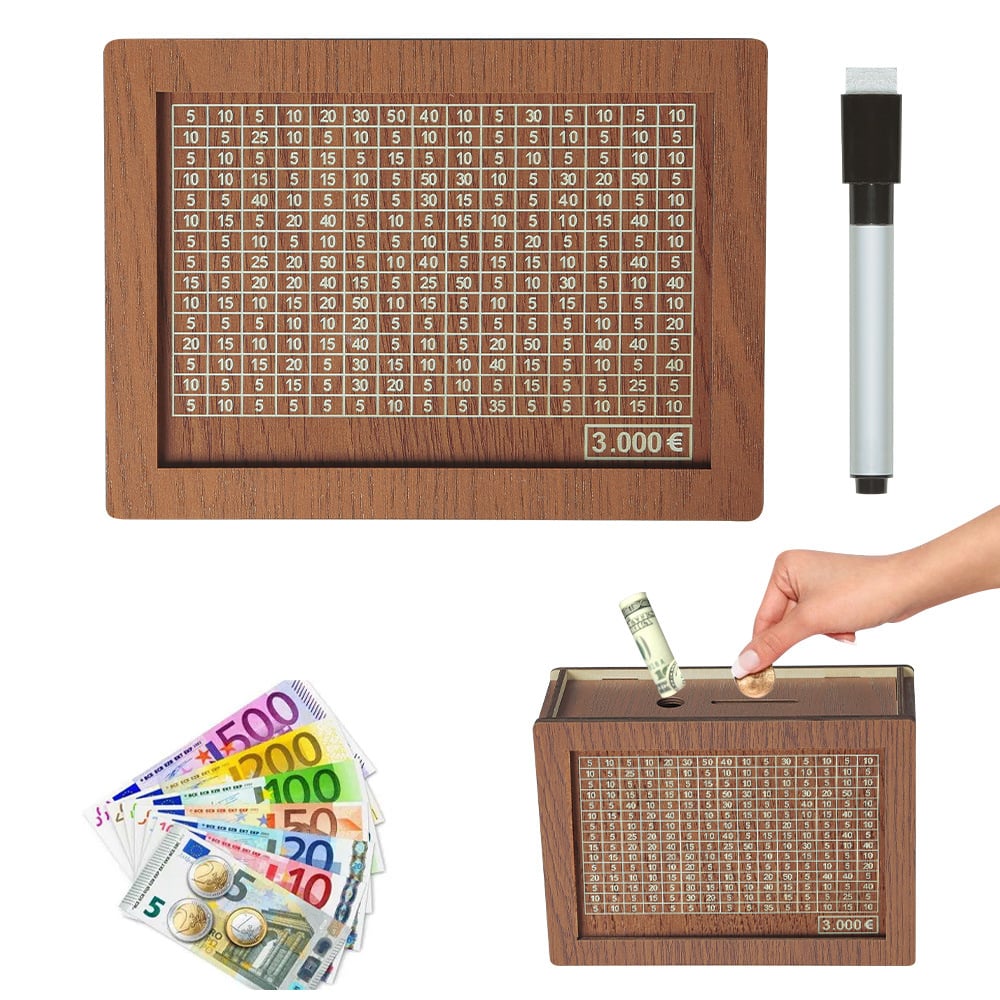 Wallet Fattening Program——Cash Vault Wooden Savings Box