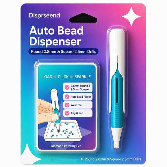 💎 Automatic Crystal Art Bead Dispenser Pen & Tray Set