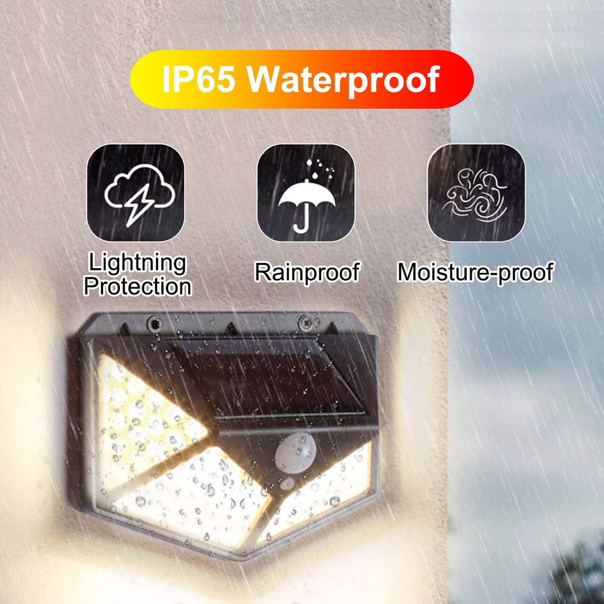 🏠🛡️ IP65 Waterproof & Motion-Activated — Perfect for Gardens, Walls & Pathways 💪