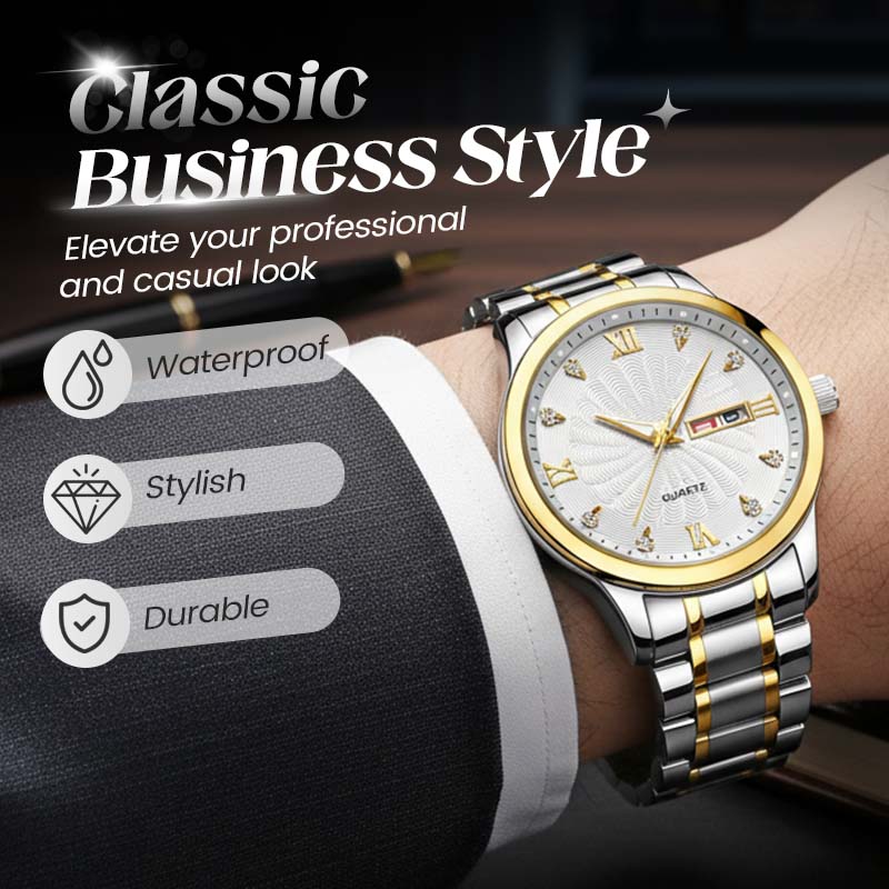 Men's Two-Tone Waterproof Luminous Watch