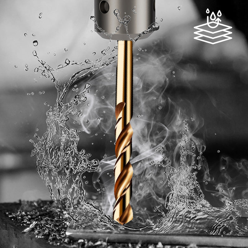 🔩 50% OFF NOW! ✨ Twist Drill Bits for Stainless Steel - Titanium Coated & Split Point Design for Precision Drilling in Metal & Wood 🛠️⚡