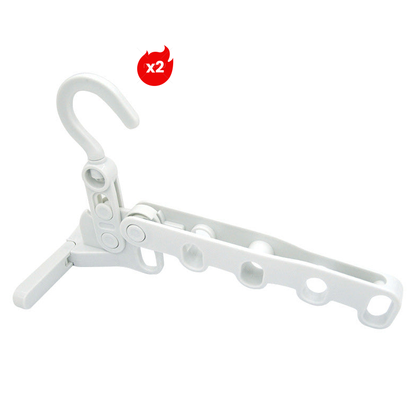 🧥📦 Foldable clothes hanger – 5 hooks, space-saving, perfect for travel!
