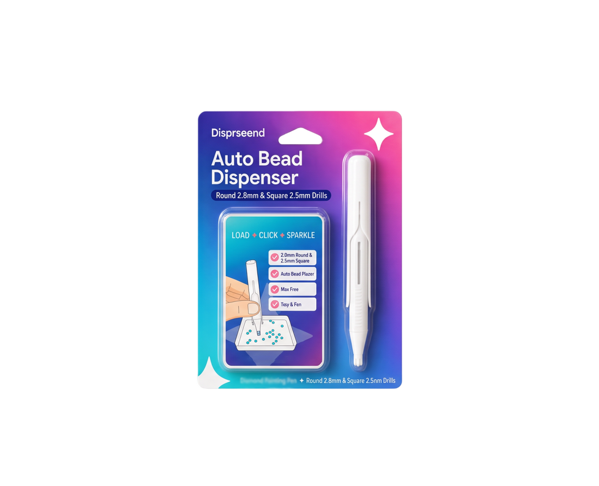 💎 Automatic Crystal Art Bead Dispenser Pen & Tray Set