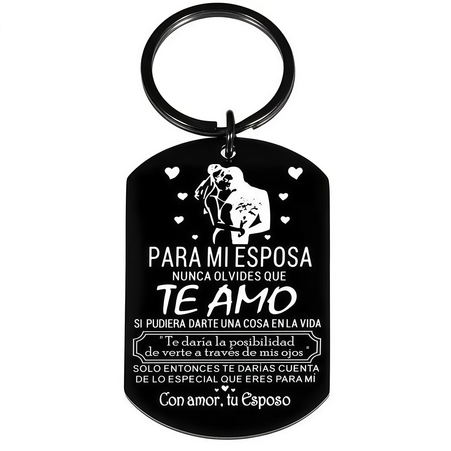 Engraved Inspirational Stainless Steel Keychain