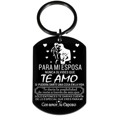 Engraved Inspirational Stainless Steel Keychain