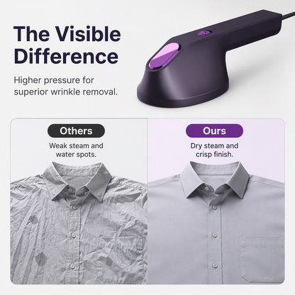 👔✨ Portable steam iron – compact, removes wrinkles, ideal for travel! 🇧🇷