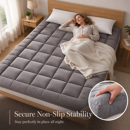 Soft Quilted Mattress Topper 🛏️ A Cloud-Like Layer of Comfort – Drift Off in Softness, Wake Up Refreshed ✨