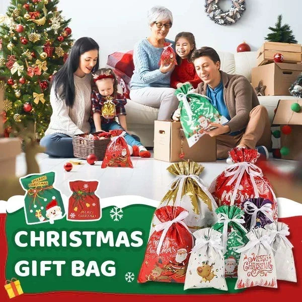 🏆50K+ SOLD! 🔥Christmas Sale 50% OFF🎅Drawstring Christmas Gift Bags (Biodegradable)
