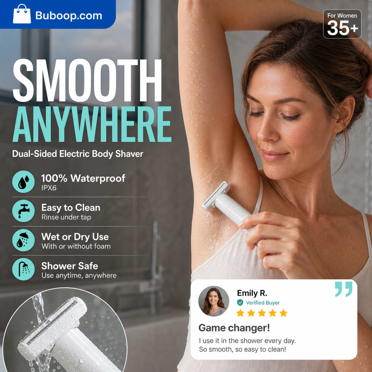 ⚡ Men's Electric Body Groomer – Skin-Protective Waterproof Trimmer for Sensitive Areas