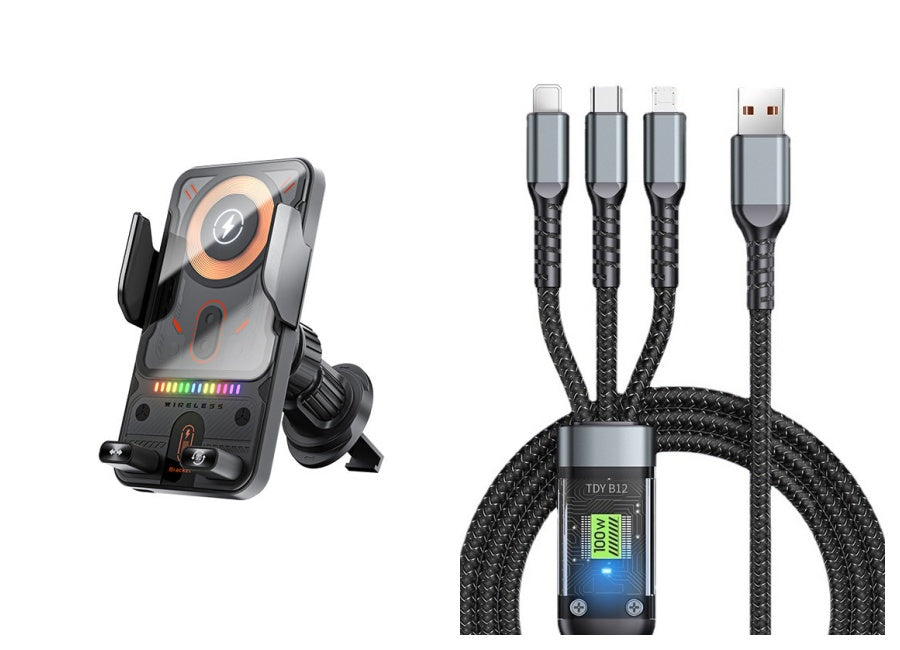🔥Last Day Sale 49%🔥Smart 2-In-1 Auto-Rotating Car Phone Holder & Wireless Charger