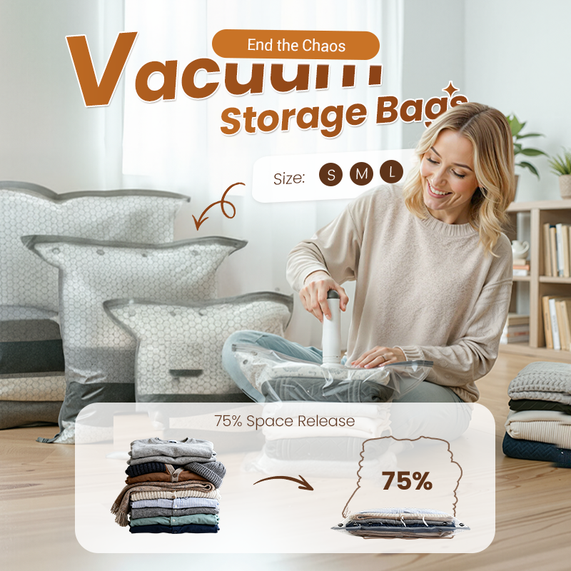 Travel Vacuum Storage Bags with Portable Electric Pump