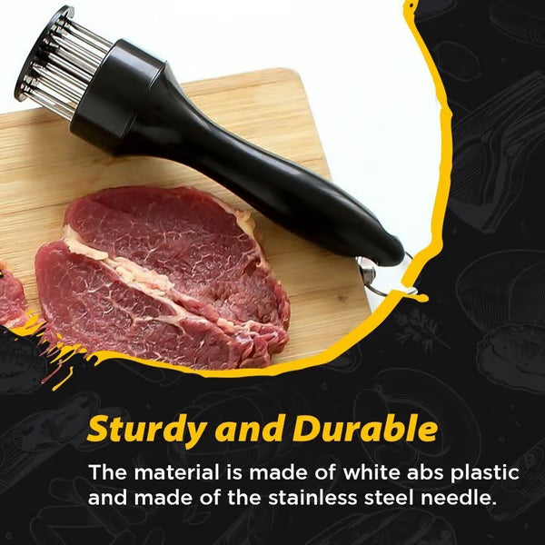 ⏳Time-Limited Special⏰Stainless Steel Meat Tenderizer Needle – 21 Blades, Fast Marinade, Easy Clean 🔪
