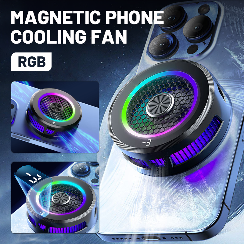 Magnetic Phone Cooling Fan with RGB