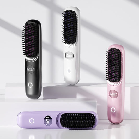 🎄Christmas Sale 49% OFF🔥2-in-1 Straightening & Cordless Hair Straightener with LED Display