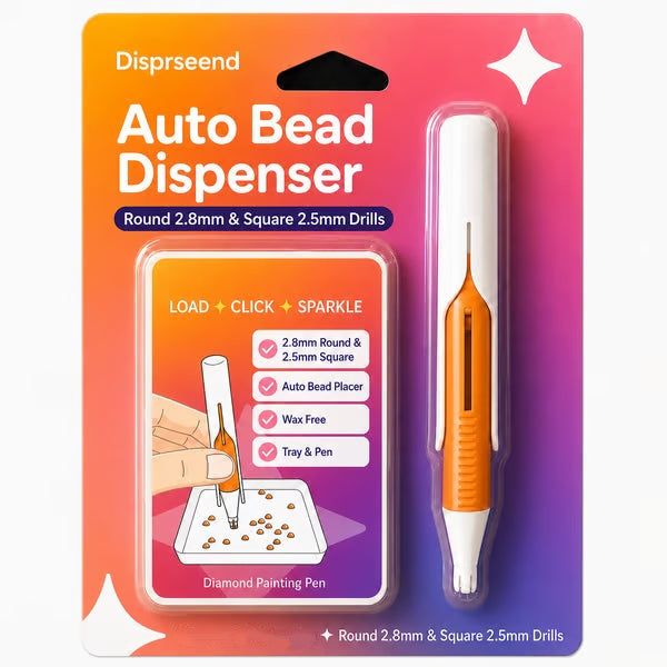 💎 Automatic Crystal Art Bead Dispenser Pen & Tray Set