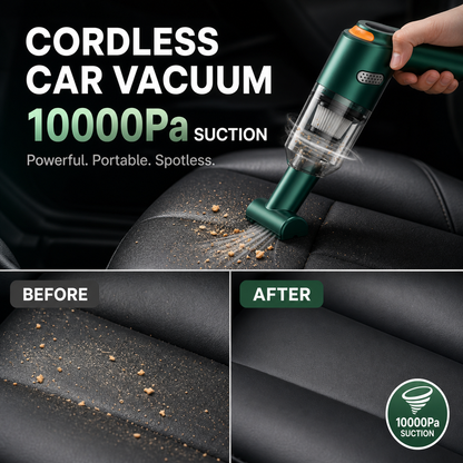 🚗🪶Cordless Car Vacuum with 10,000Pa Suction & Washable HEPA Filter🧰