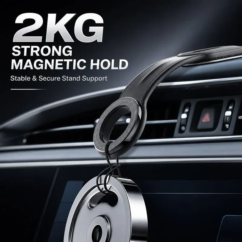 🧲📱 Bendable Magnetic Car Phone Holder – 360° Flexible Aluminum Arm Mount for Dashboard & Navigation