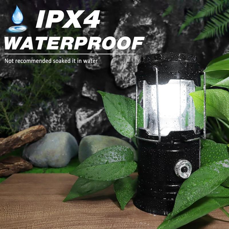 🔥🔥LAST DAY SALE 50% OFF !!📢 ⛺️Solar Camping Lantern- Rechargeable LED Lights, Magnetic Base & Foldable Hanging Hook- Collapsible Lamp Battery Powered ✨