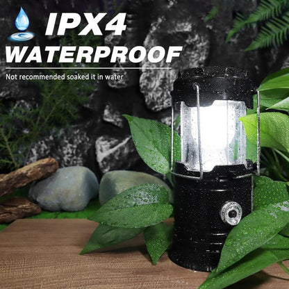 🔥🔥LAST DAY SALE 50% OFF !!📢 ⛺️Solar Camping Lantern- Rechargeable LED Lights, Magnetic Base & Foldable Hanging Hook- Collapsible Lamp Battery Powered ✨