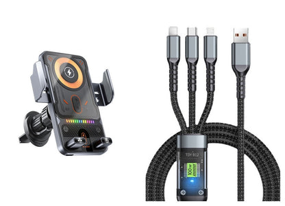 🔥Last Day Sale 49%🔥Smart 2-In-1 Auto-Rotating Car Phone Holder & Wireless Charger