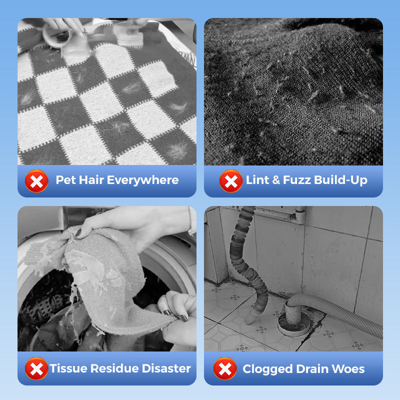 🎁BUY 1 GET 1 FREE🧼 Reusable Washing Machine Hair Filters | Pet Hair Catcher & Lint Trap | Prevents Clogged Drainage Pipes. 🚿✨