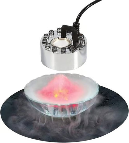 ⏳🔥LIMITED-TIME 50% OFF! ⏰💨 12-LED Ultrasonic Mist Maker Fogger – Creates cool mist & colourful light – Perfect for humidifiers, fountains or Halloween decor – runs quietly in water 💧✨