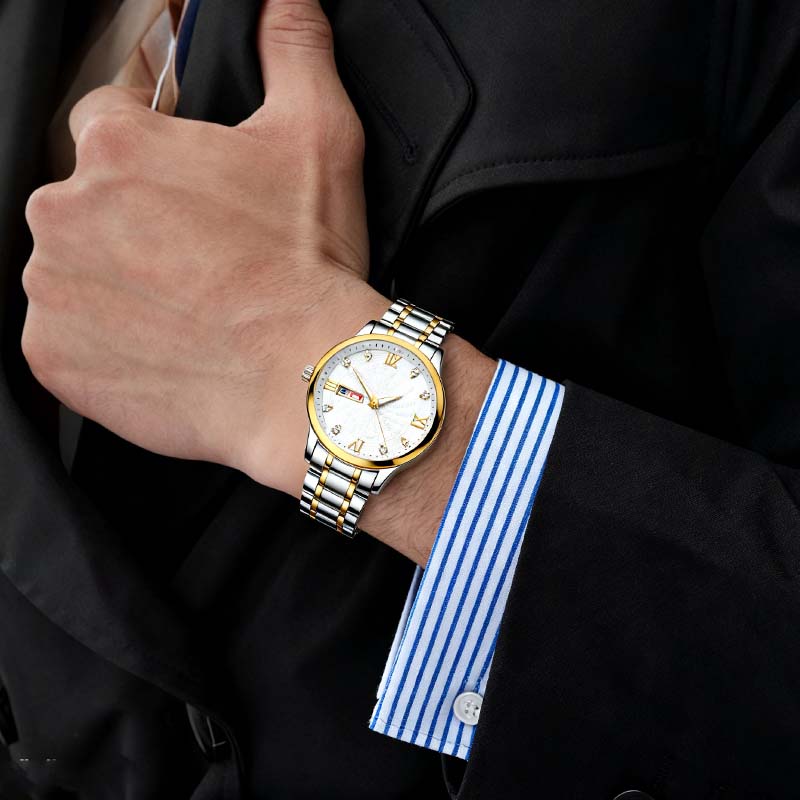 Men's Two-Tone Waterproof Luminous Watch