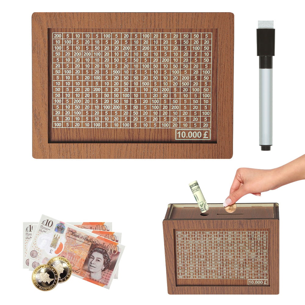 Wallet Fattening Program——Cash Vault Wooden Savings Box