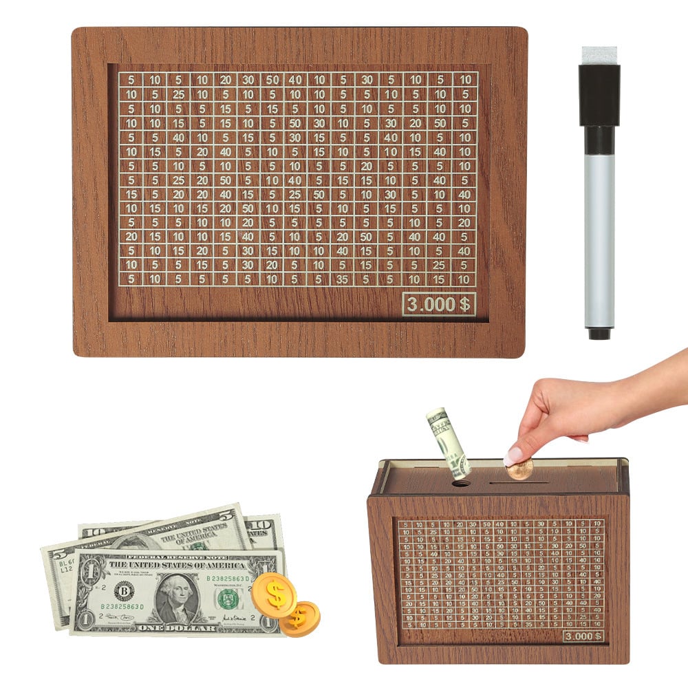 Wallet Fattening Program——Cash Vault Wooden Savings Box
