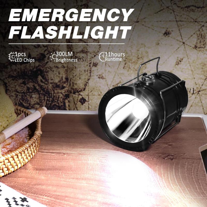 🔥🔥LAST DAY SALE 50% OFF !!📢 ⛺️Solar Camping Lantern- Rechargeable LED Lights, Magnetic Base & Foldable Hanging Hook- Collapsible Lamp Battery Powered ✨