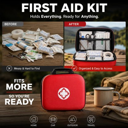 🔥Hot Sale 49% OFF🔥 26-Piece Portable First Aid Kit – for Home, Car, Travel & Camping, Compact 🏥