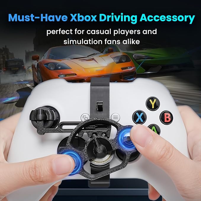 ❄️Summerfresh 50% OFF!🎮Mini Steering Wheel Controller Attachment – Clip-On Racing Accessory for GameStation & Xbox Series X|S
