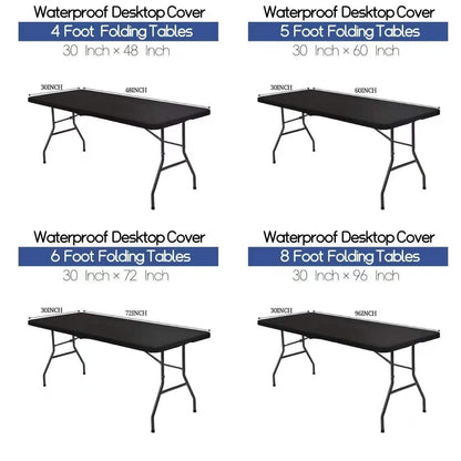 ✨ Sleek Look, Zero Creases – Reusable Spandex Table Cover for Dining & Garden