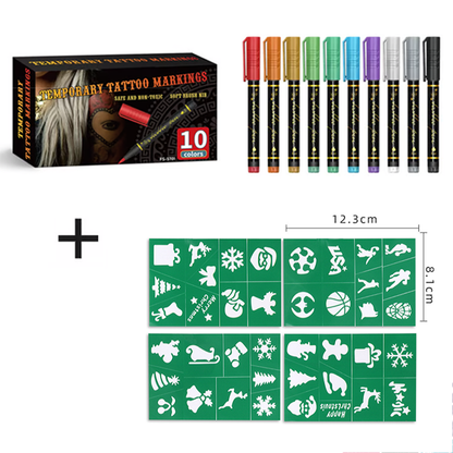 🔥Hot Sale 50% OFF🎨Perfect For Unique Body Art🔥Temporary Tattoo Markers for Skin