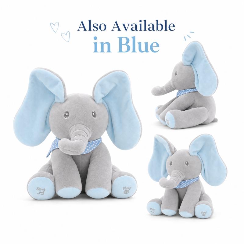🐘🎶Peek-A-Boo Singing Elephant Plush Toy – Interactive Musical Stuffed Animal